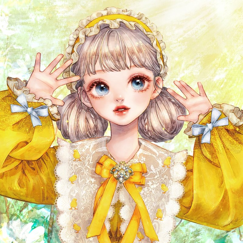 雀系列小鸡贴纸 (7color) - 贴纸 - 纸 