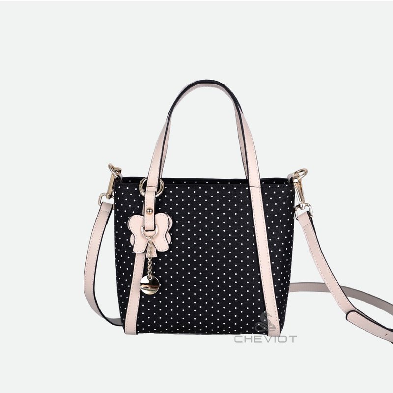 【CHEVIOT 雪菲欧】繁星点点系列 手提包 肩背包 斜肩包-19219 - 手提包/手提袋 - 环保材料 黑色