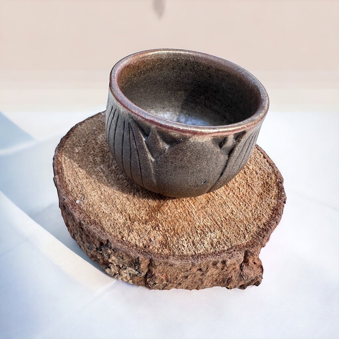 柴烧 / 50ml / 手工雕刻茶杯 / 华山窑 - 茶具/茶杯 - 陶 