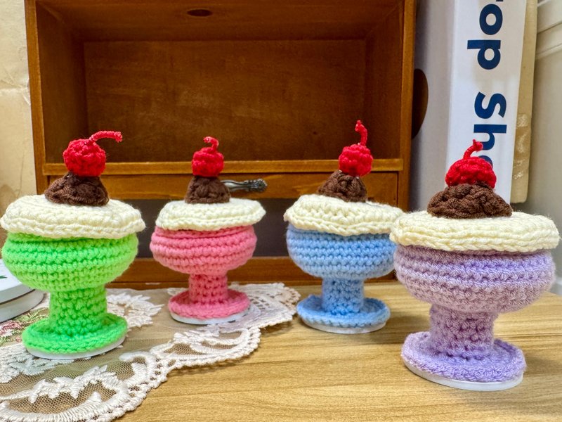 MUMU 冰淇淋苏打汽水迷你收纳杯 HAND MADE - 化妆包/杂物包 - 棉．麻 多色