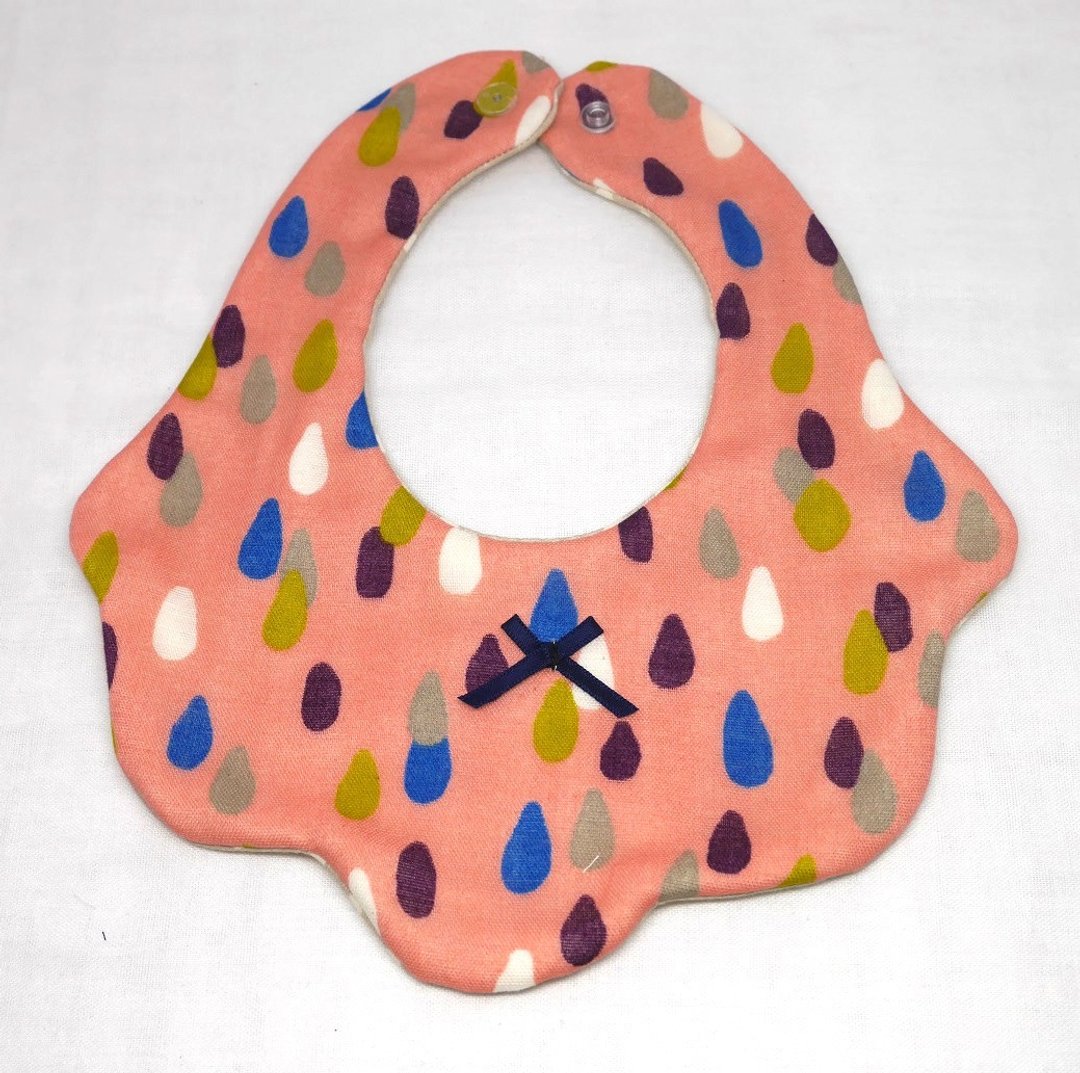 Japanese Handmade 8-layer-gauze Baby Bib - 围嘴/口水巾 - 棉．麻 粉红色