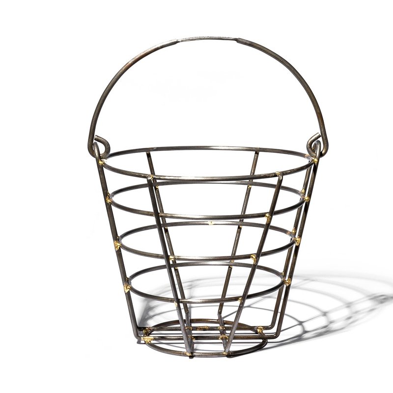 WIRE BUCKET Medium 钢织收纳圆提篮/中 - 置物架/篮子 - 其他金属 银色