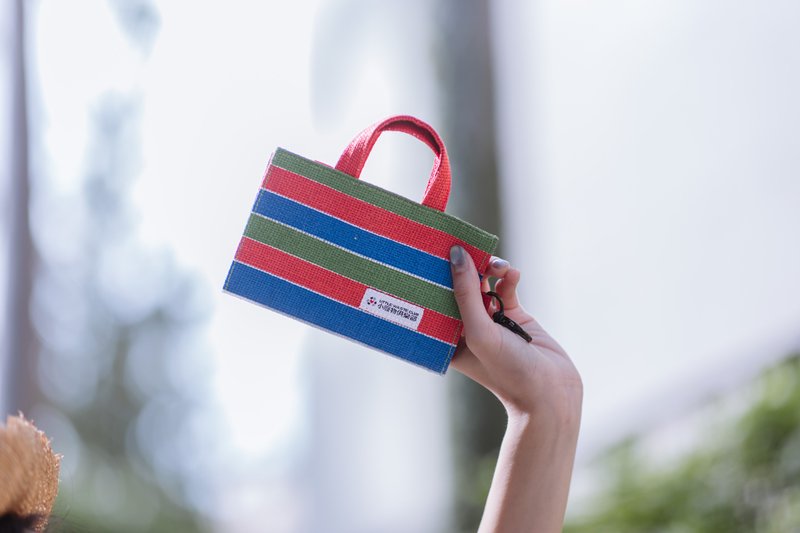 台式电波小潮麻包 - 钥匙链/钥匙包 - 棉．麻 红色