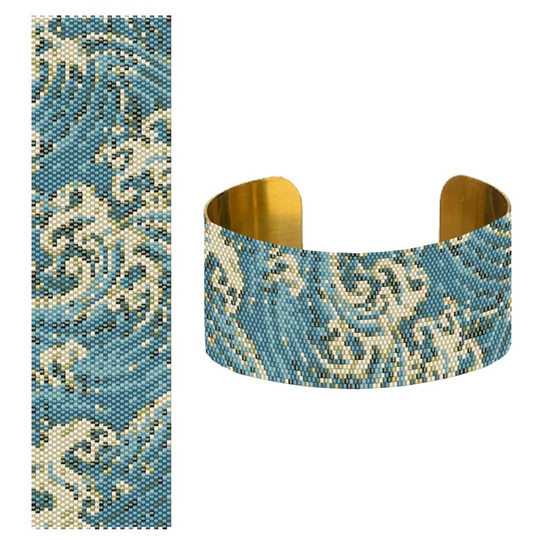 Peyote Pattern Bracelet, Beading Bracelet, Miyuki Delica Pattern, Peyote Stitch - 其他数码设计 - 其他材质 