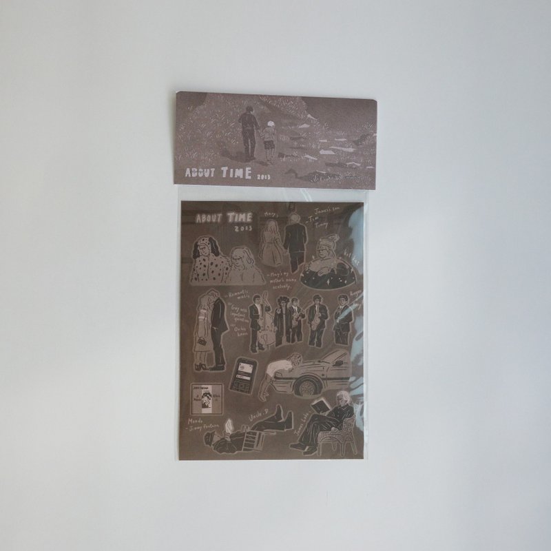 真爱每一天 About Time  电影插画贴纸 - 贴纸 - 纸 蓝色