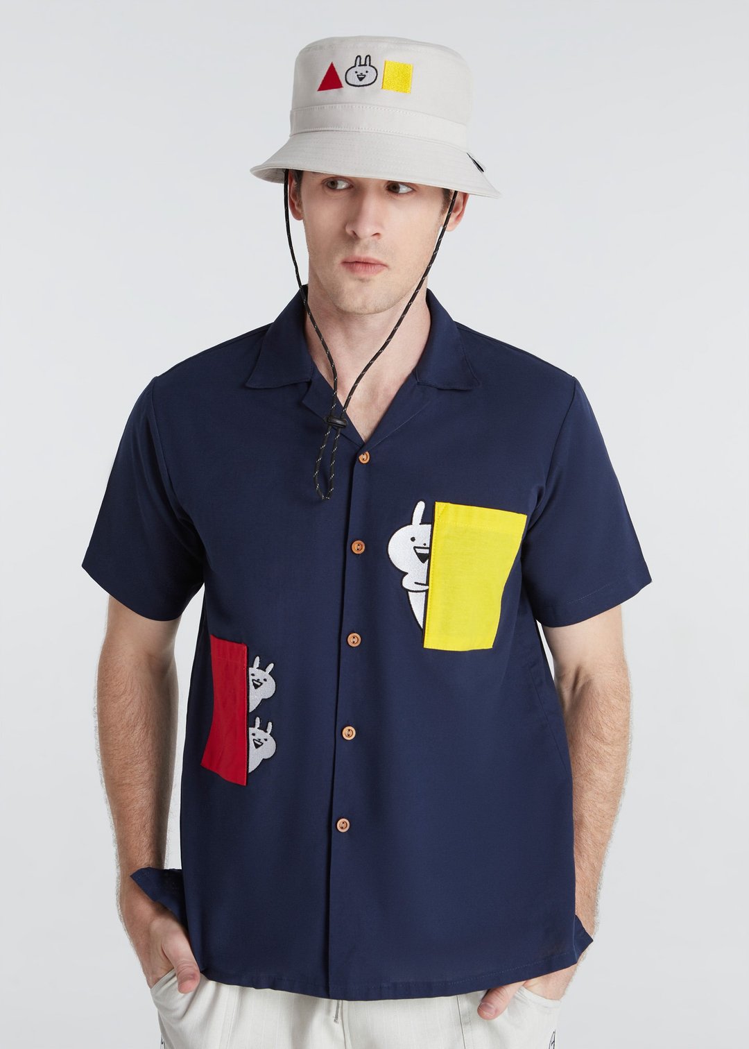 Usagyuuun x KATJI Shirt / Navy / Size: Large US15 - 男装衬衫 - 棉 蓝色