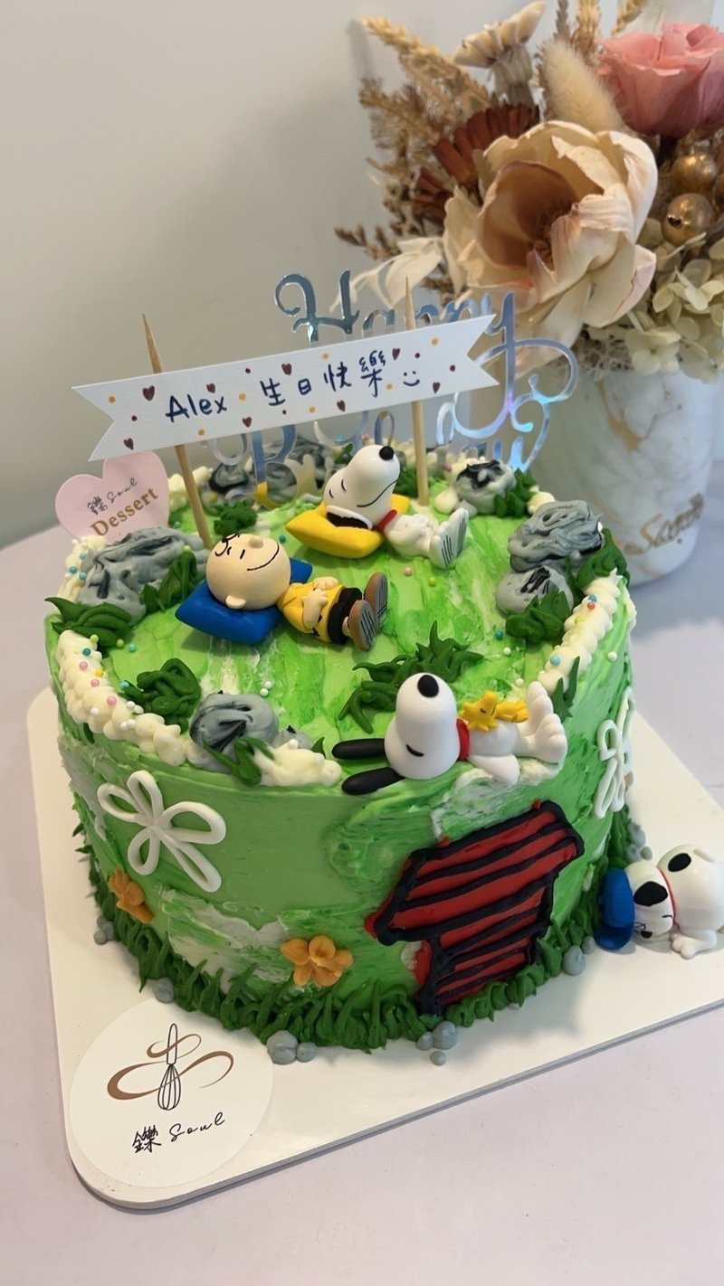 史努比主题 绿色大草原 这款不含公仔 公仔蛋糕 生日蛋糕 铄甜点 - 蛋糕/甜点 - 新鲜食材 