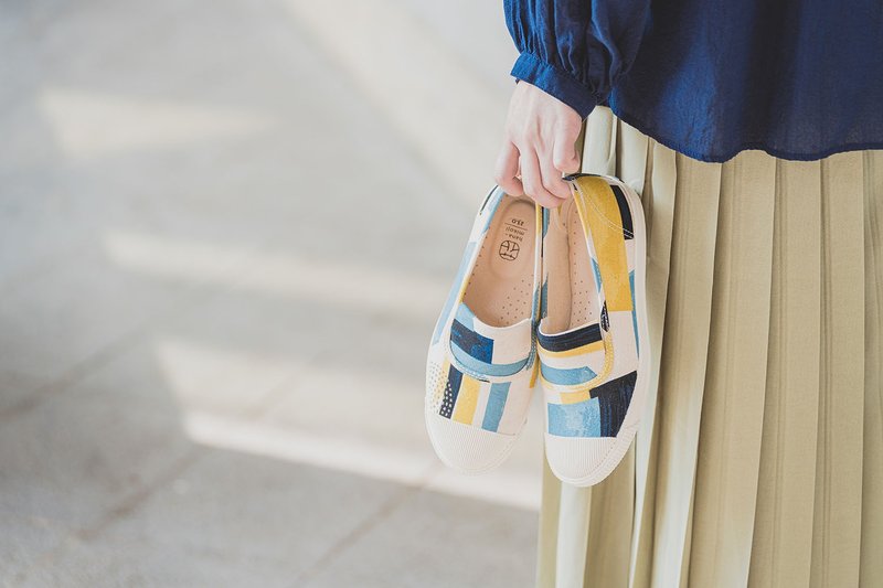 【菓菓日】金黄小河 即将完售 - 女款休闲鞋 - 棉．麻 绿色