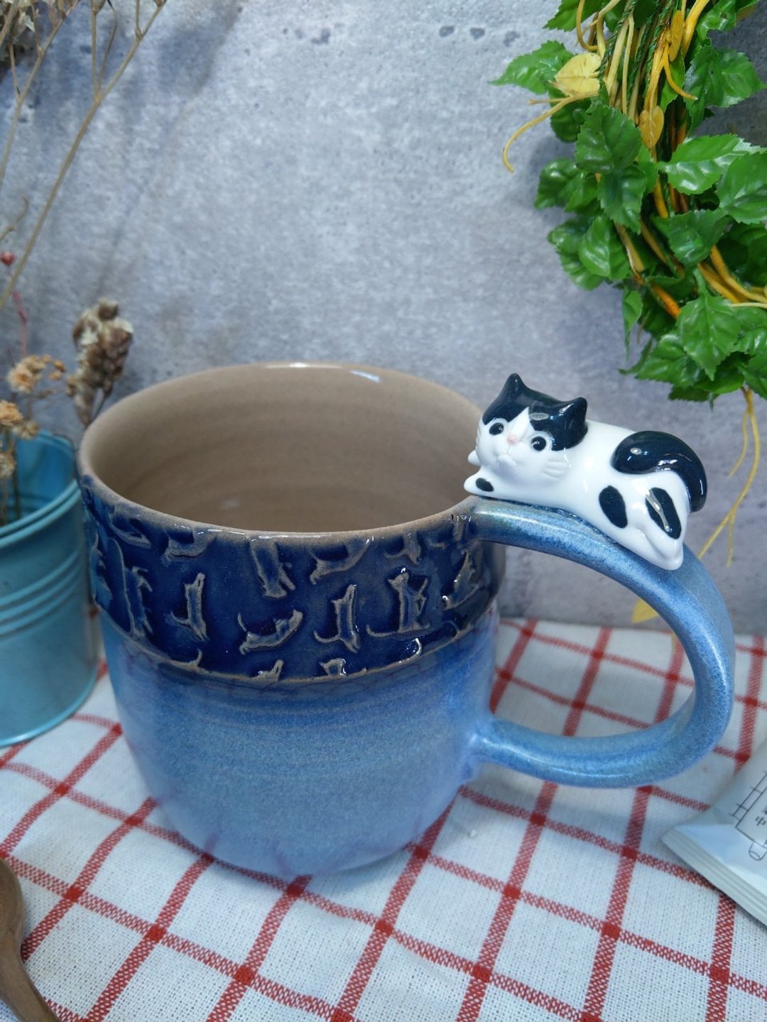 压纹杯-奔驰乳牛猫 - 其他杯子 - 陶 
