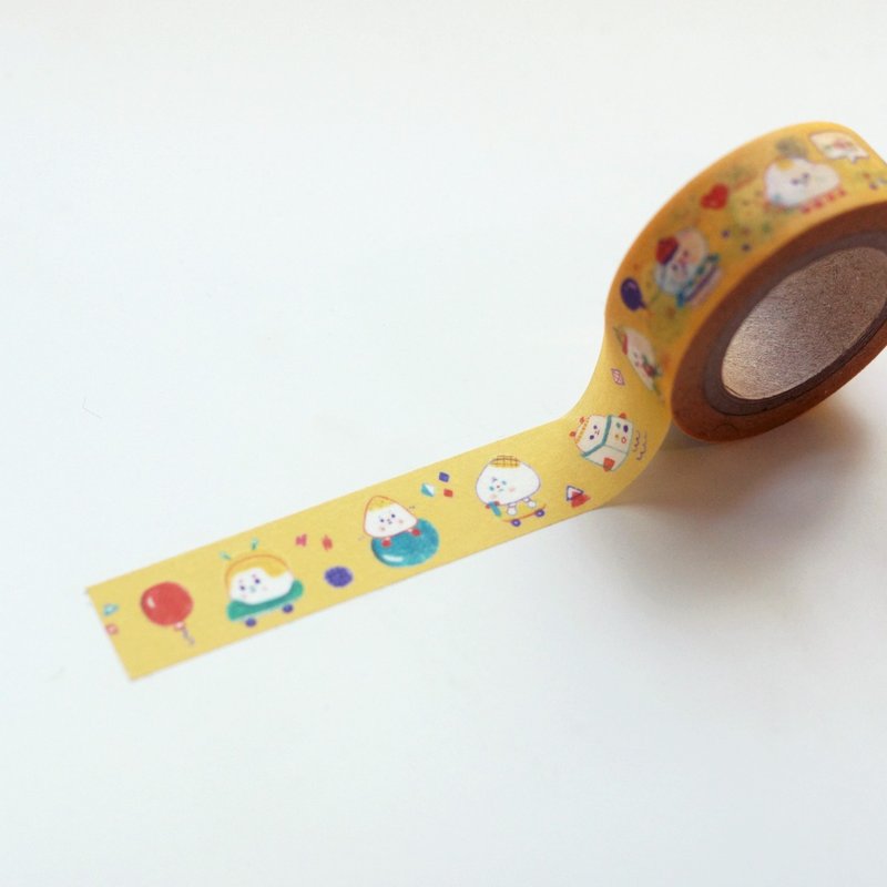 手绘外星人 纸胶带 黄色版 ver.2 - 纸胶带 - 纸 黄色