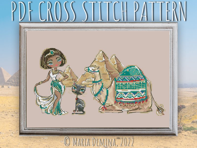 Cleopatra PDF cross stitch pattern - 手工艺教程/工具书 - 其他材质 