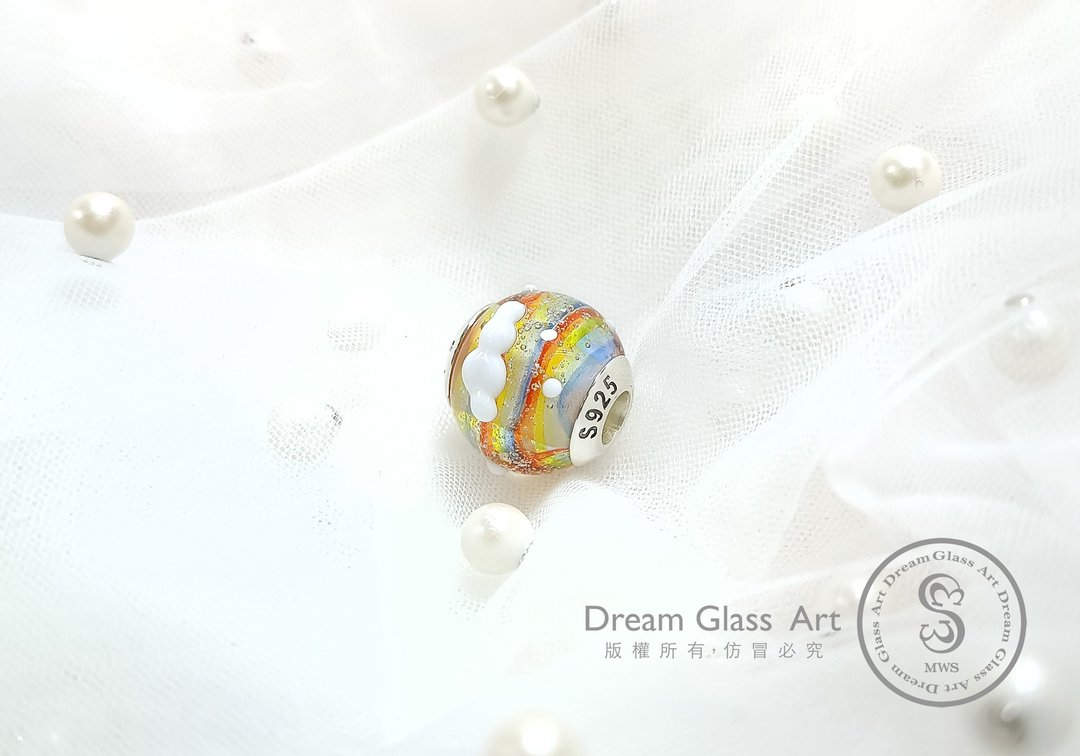 Dream Glass Art 宠物成长生命时光纪念饰品琉璃珠 彩虹桥 - 圆满 - 手链/手环 - 玻璃 多色