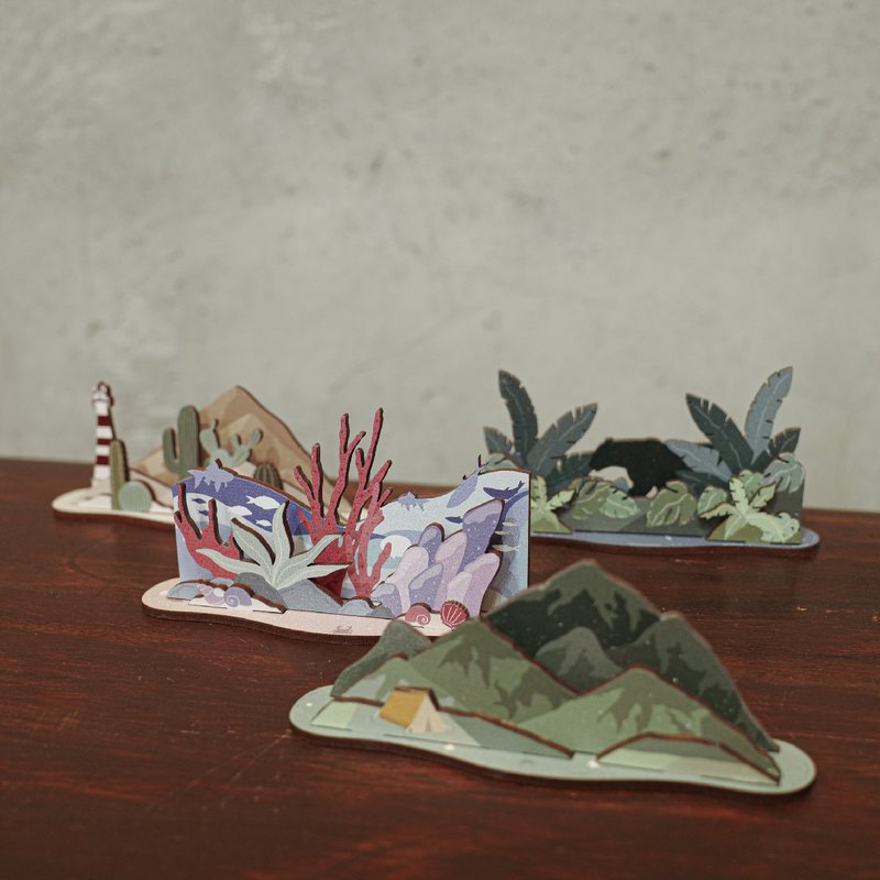 | 一片屿 | 木制名片架/共4款 - 名片架/名片座 - 木头 多色