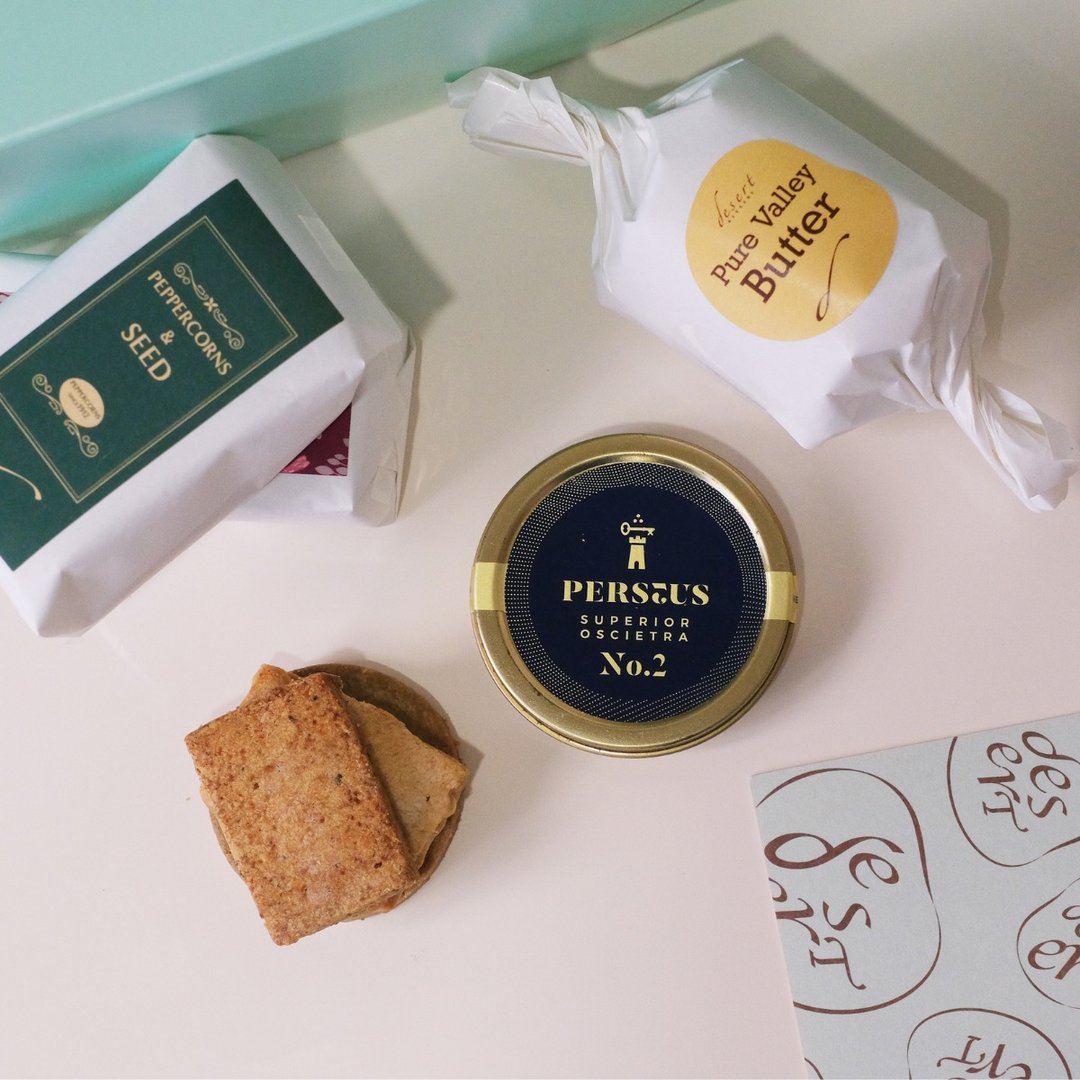 【desertLAND】 Luxury PERSEUS鱼子酱饼干礼盒 - 手工饼干 - 新鲜食材 