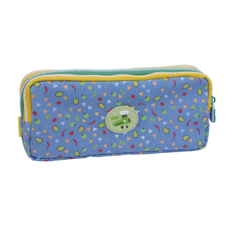 MILAN文具袋_超级厨师_鳄老爹(3层不含笔) - 铅笔盒/笔袋 - 棉．麻 蓝色