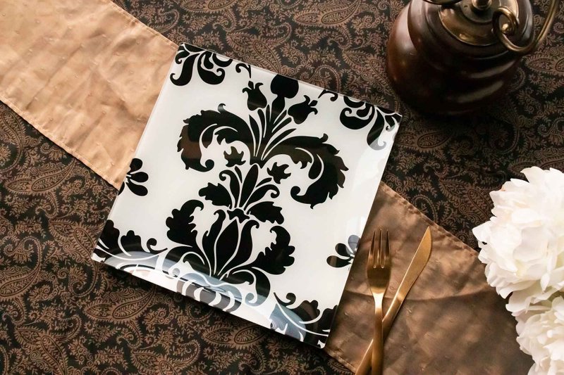 【古典克莉丝】方盘单入组│家居摆饰│餐盘 - 摆饰 - 玻璃 透明