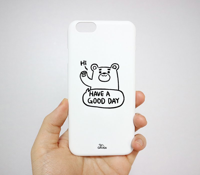 熊 祝你有美好的一天 手机外壳(Apple苹果/galaxy三星) - 手机壳/手机套 - 塑料 多色