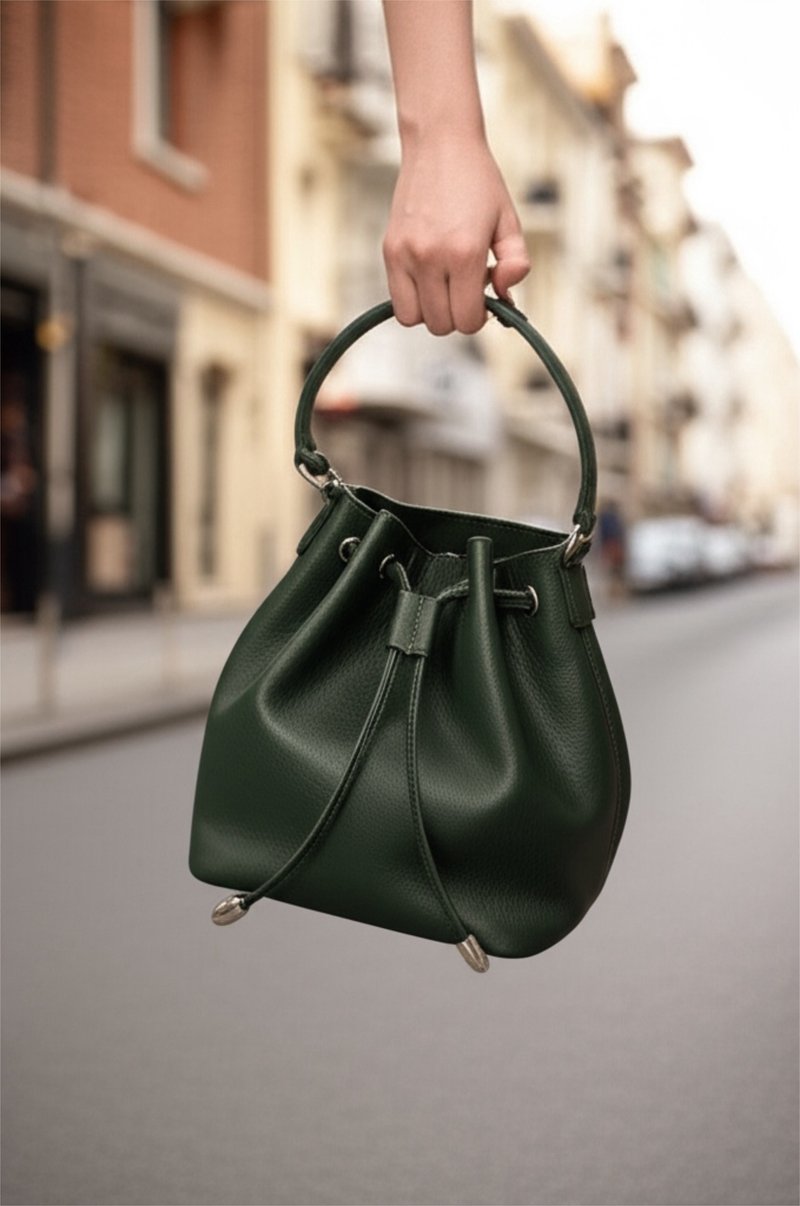 Tosca | Boxing bag green- 卡套 斜孭包 手袋 手提袋 侧背包- 绿 - 手提包/手提袋 - 真皮 