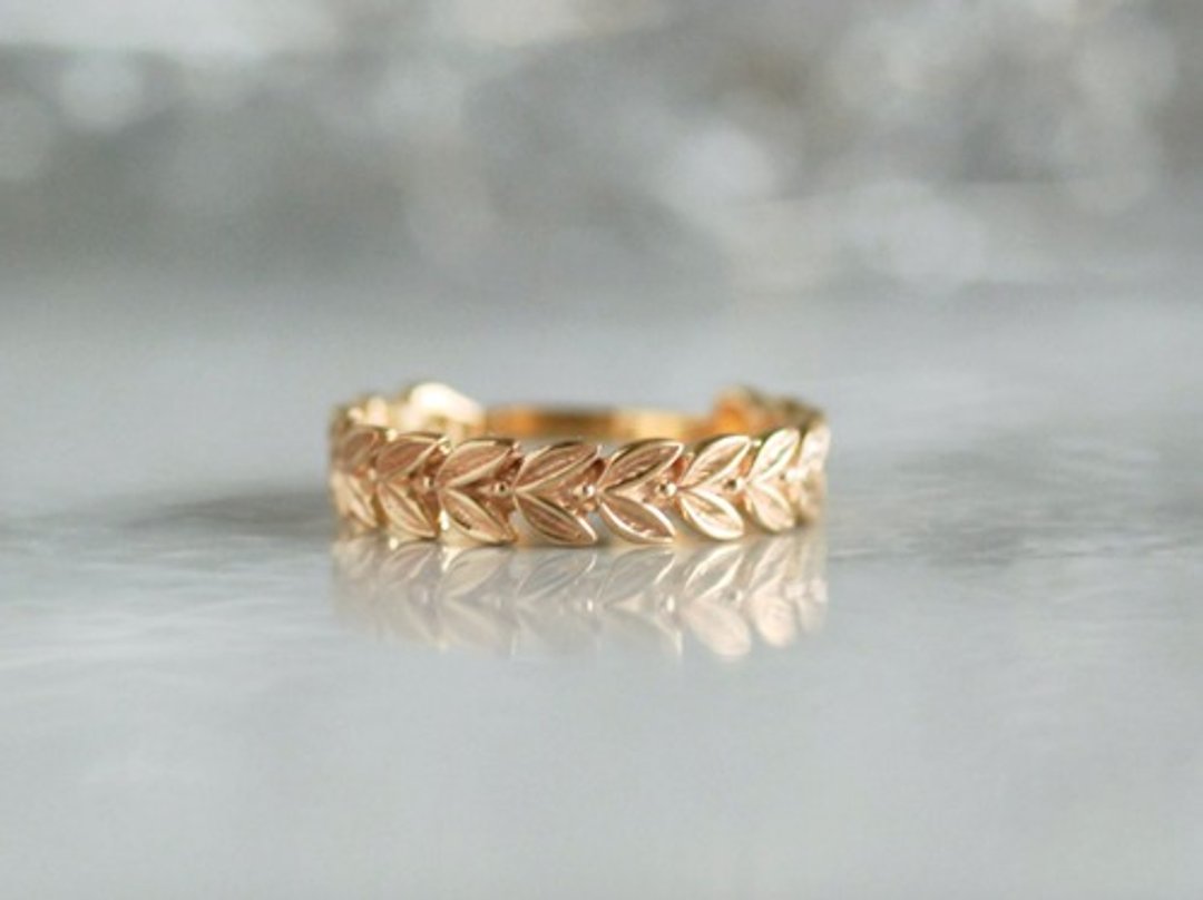Laurel motif ring - 戒指 - 其他金属 金色