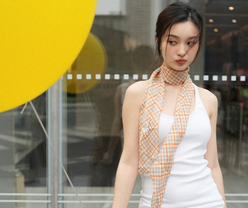 【山茶基础】法式复古/轻薄飘逸/真丝飘带丝巾 - 丝巾 - 丝．绢 多色