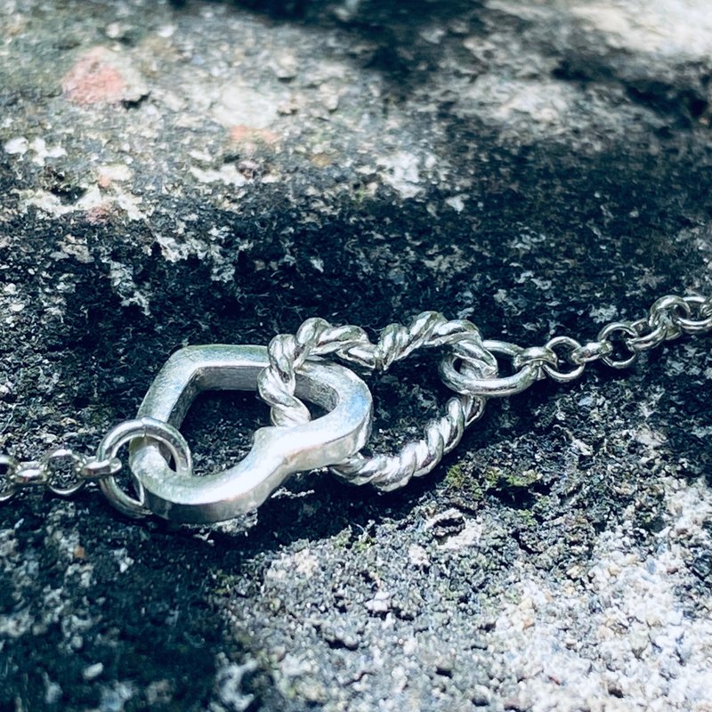 七夕送礼 麻花圈圈 纯银手链 脚链 可客制名字 - 项链 - 纯银 