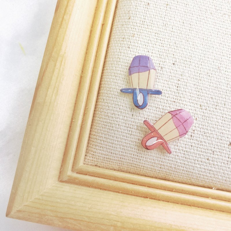 HKPaletteEarring - 戒指糖(耳环) - 耳环/耳夹 - 树脂 红色