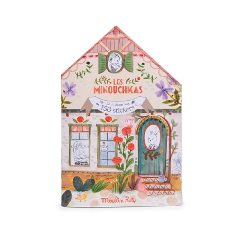 法国 Moulin Roty 米努奇卡斯彩色书与贴纸 (150小张) - 玩具/玩偶 - 纸 多色