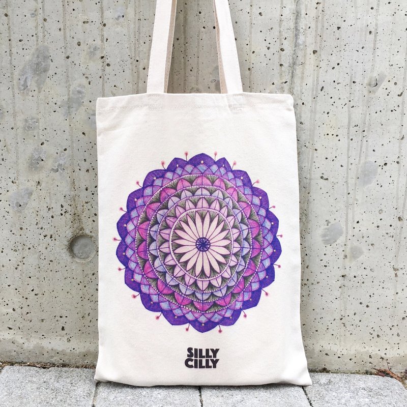 SillyCilly犀利希莉::B1630紫色谜团::帆布肩背包 - 侧背包/斜挎包 - 棉．麻 紫色