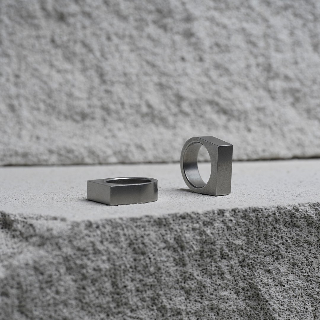 RIGHT ANGLE RA-R01 RING 316钢制戒指_钢色 - 戒指 - 不锈钢 银色