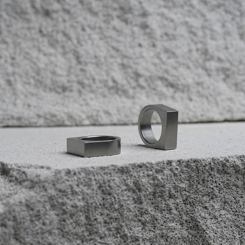 RIGHT ANGLE RA-R01 RING 316钢制戒指_钢色 - 戒指 - 不锈钢 银色