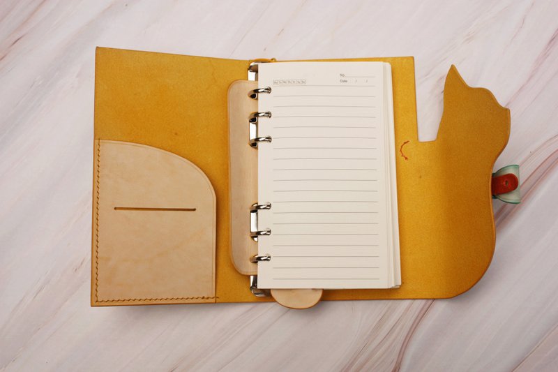 懂皮原创手工定制手账笔记本隔层卡位票据位笔插等附加卡通配件 - 笔记本/手帐 - 真皮 