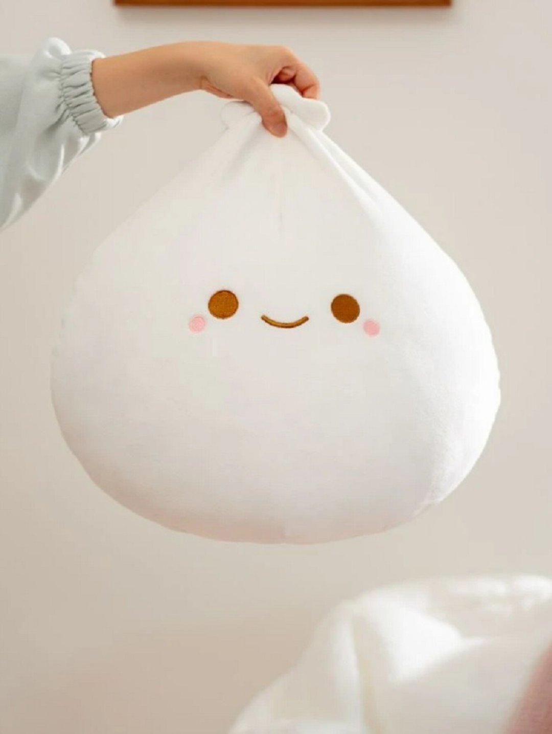 小笼包抱枕(圣诞礼物/生日礼物/交换礼物/创意商品/居家摆设) - 枕头/抱枕 - 聚酯纤维 白色