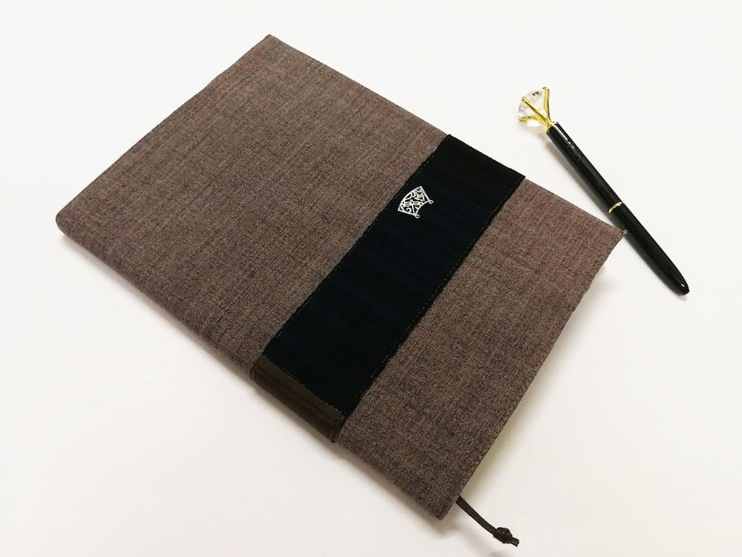 精致A5布书衣(独一商品)B03-043 - 书衣/书套 - 其他材质 咖啡色