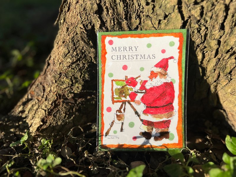 圣诞老公公明信片 - 卡片/明信片 - 纸 多色