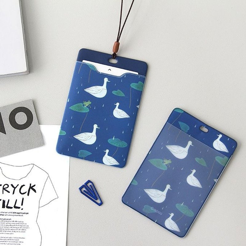 indigo-柳林风声软Q挂绳证件票卡夹-湖水蓝,IDG73429 - 证件套/卡套 - 塑料 蓝色