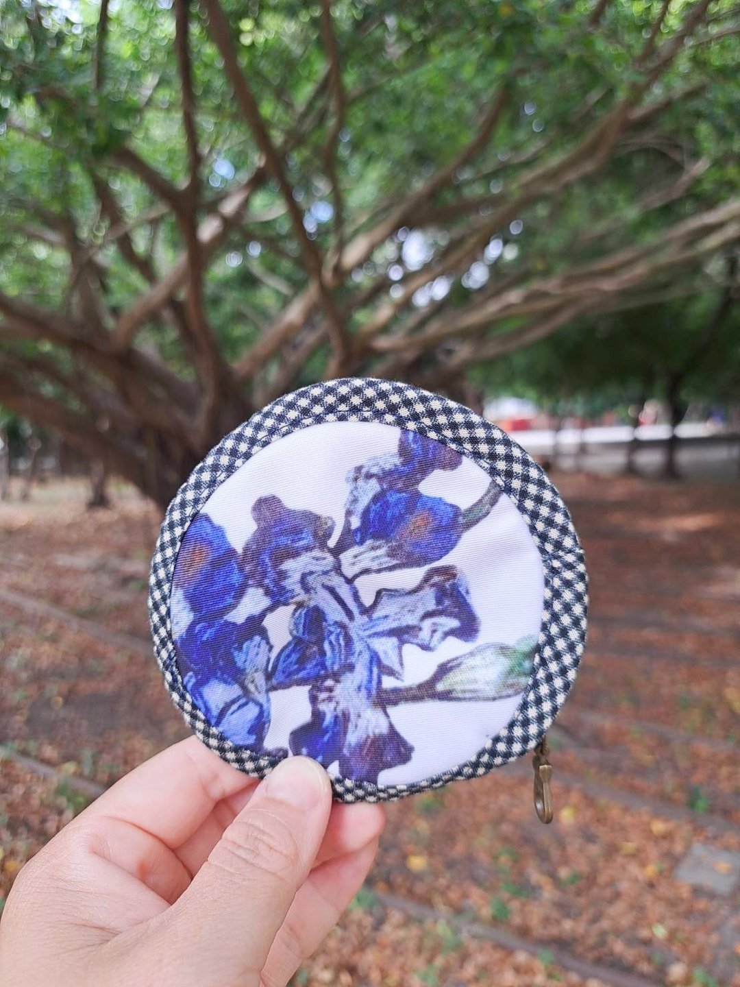 彩虹绚烂鸢尾 ~ ~ 圆圆脆饼零钱包**外层生活防水 - 零钱包 - 棉 