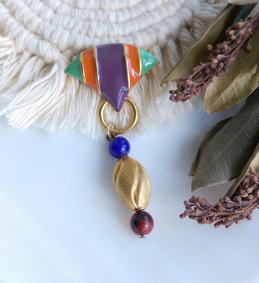 Vintage Jewelry 西洋古董饰品 M Jent 抽象意境 别针 - 徽章/别针 - 其他金属 金色