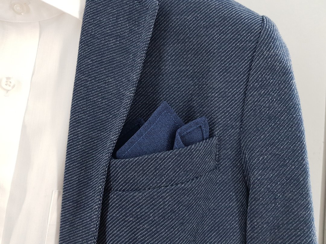 Pocket Square - Blue OS - 手帕/方巾 - 聚酯纤维 蓝色