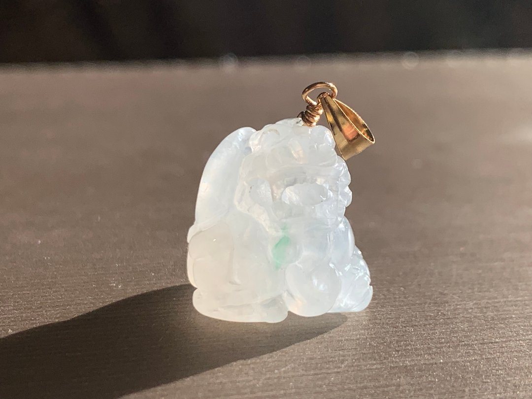 免费开光 快速出货 天然A货缅甸玉翡翠 招财貔貅项链 冰糯种 - 项链 - 玉石 多色