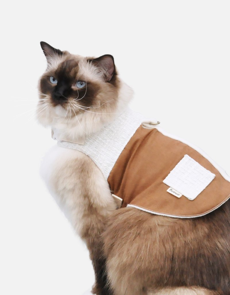 Mush Among胸背衣 (冬款绒毛底布) - 衣/帽 - 棉．麻 咖啡色