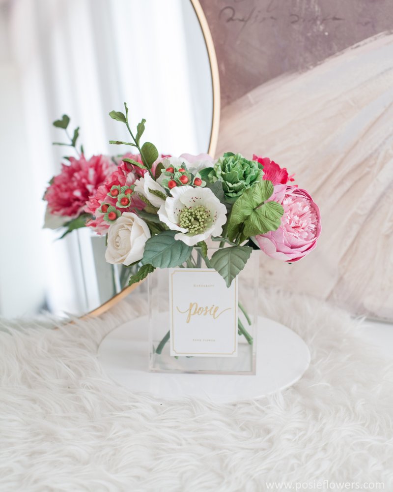 PINK BERRY |  Paris vase for Home Decoration - 摆饰 - 纸 粉红色