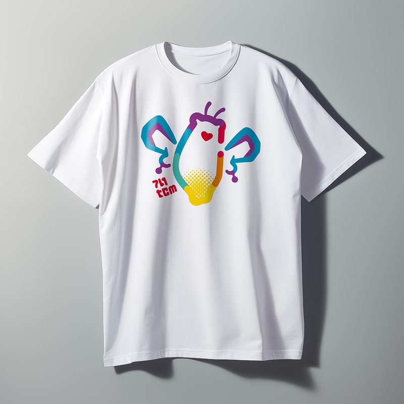 动物插画T | 蝴蝶王国 | 白色款印花T Shirt - 男装上衣/T 恤 - 棉．麻 白色