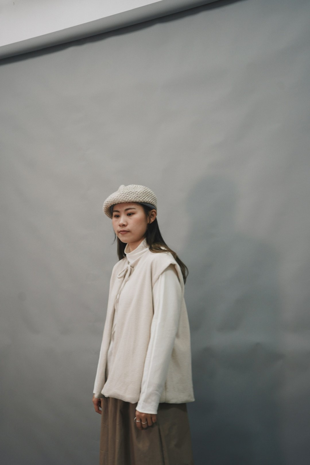 绑绳马甲-杏 - 女装上衣 - 棉．麻 