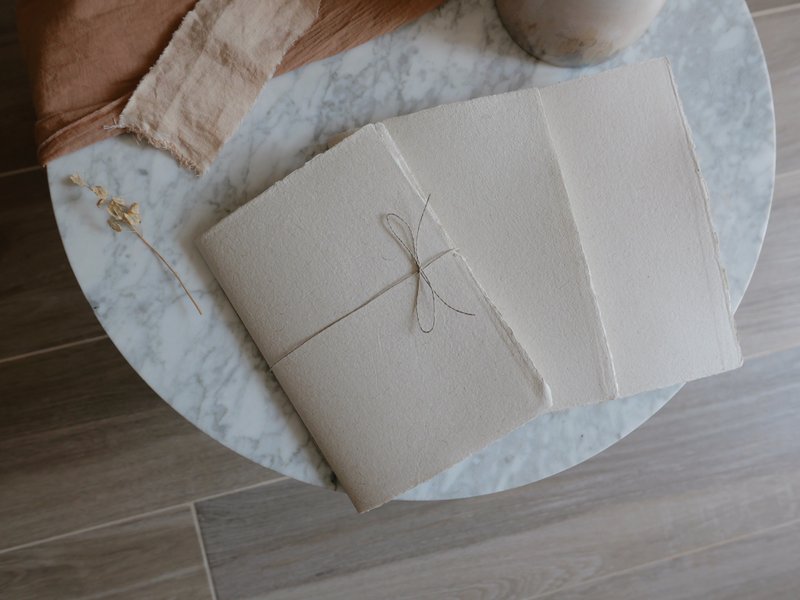 【笔记本】A5 手工纸笔记本| 杏 - 笔记本/手帐 - 纸 卡其色