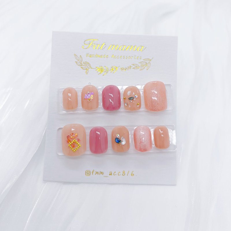 粉嫩适合闪亮穿戴甲 - 指甲油/指甲贴 - 树脂 多色