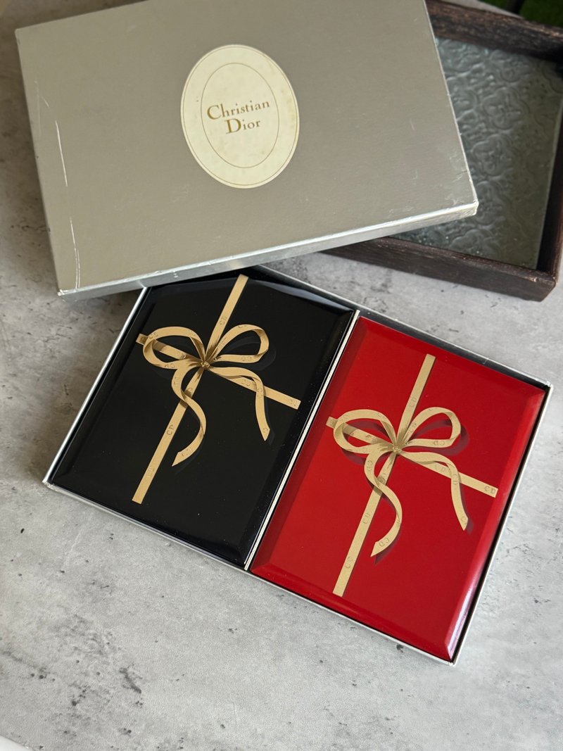 中古正品 Christian Dior 蝴蝶结丝带 设计师记事簿 手帐 电话簿 - 笔记本/手帐 - 纸 黑色