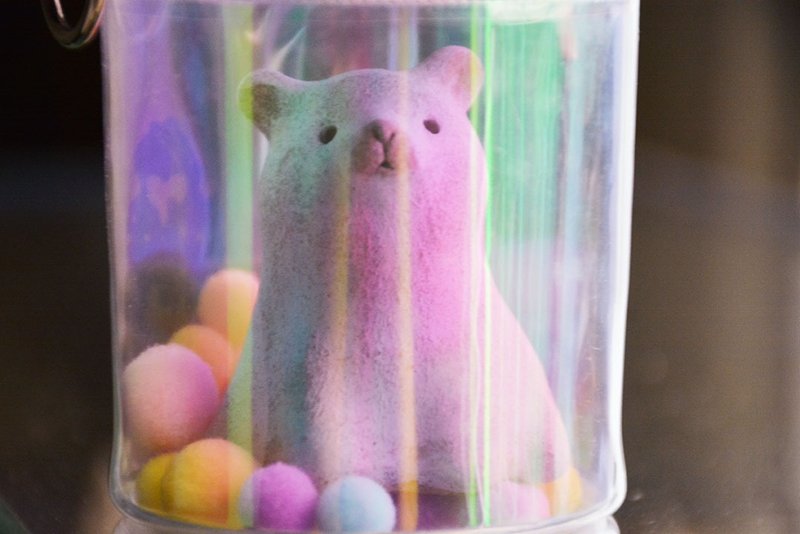 万圣节限定 虹霓彩艺 Rainbow_neo 鬼鬼熊 附迷幻公仔 - 摆饰 - 陶 