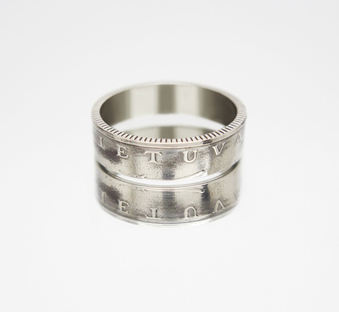 Lithuania Coin Ring 1 litas 2008 coin rings for men coin rings for women - 戒指 - 其他金属 