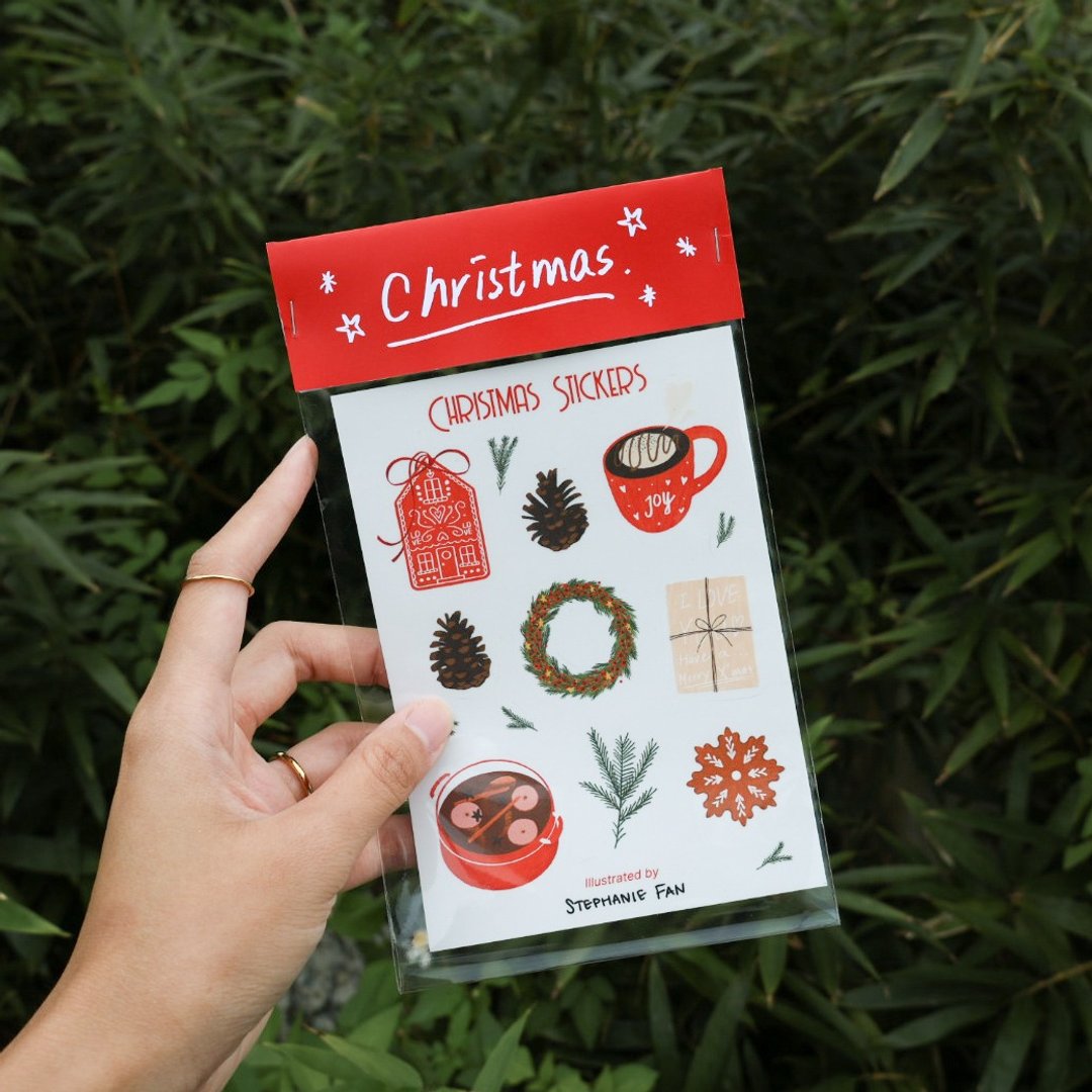 插画圣诞贴纸 / Illustrated Chirstmas Sticker - 贴纸 - 防水材质 