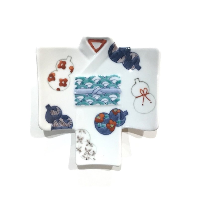 ~闺蜜的礼物~ 圣诞交换礼物首选-和服造型碟-伊凡里葫芦(吴服店) - 盘子/餐盘/盘架 - 玻璃 多色